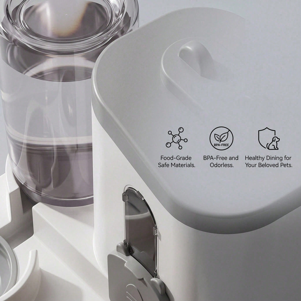 4 Couleurs Gravity Pet Feeder Distributeur d'eau Cute Cat Forme Automatique Food Water Bowl Larg