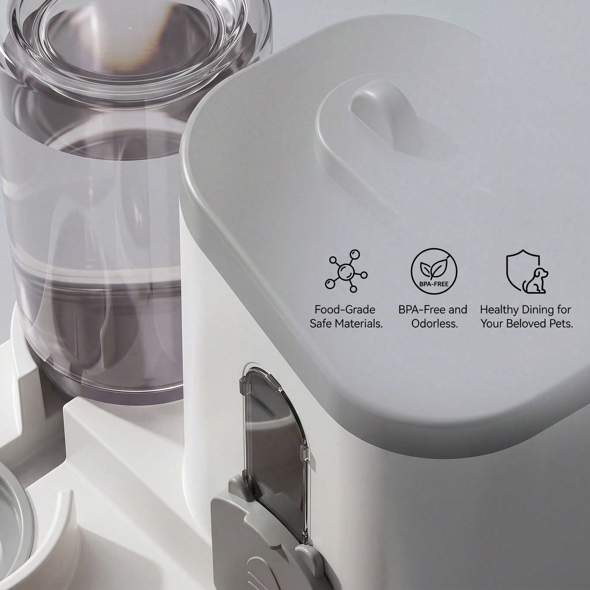 4 Couleurs Gravity Pet Feeder Distributeur d'eau Cute Cat Forme Automatique Food Water Bowl Larg