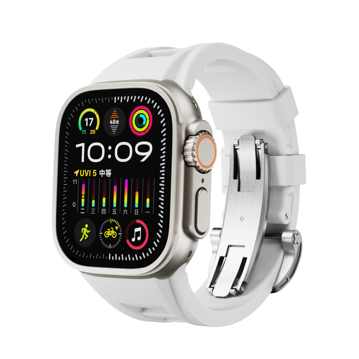 Montre Bracelet en silicone liquide S9 épingle boucle ultra pliante