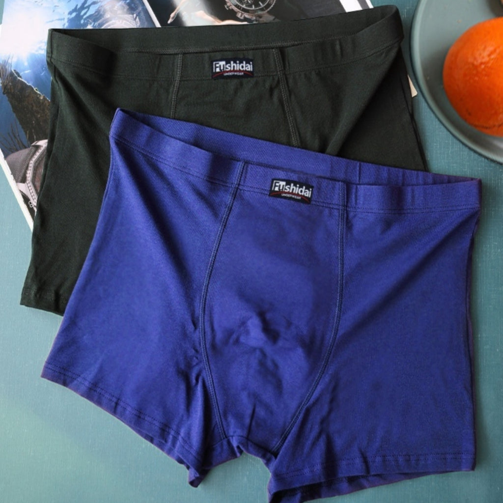 Breathable Plus-Size Boxer Homme High-Waist