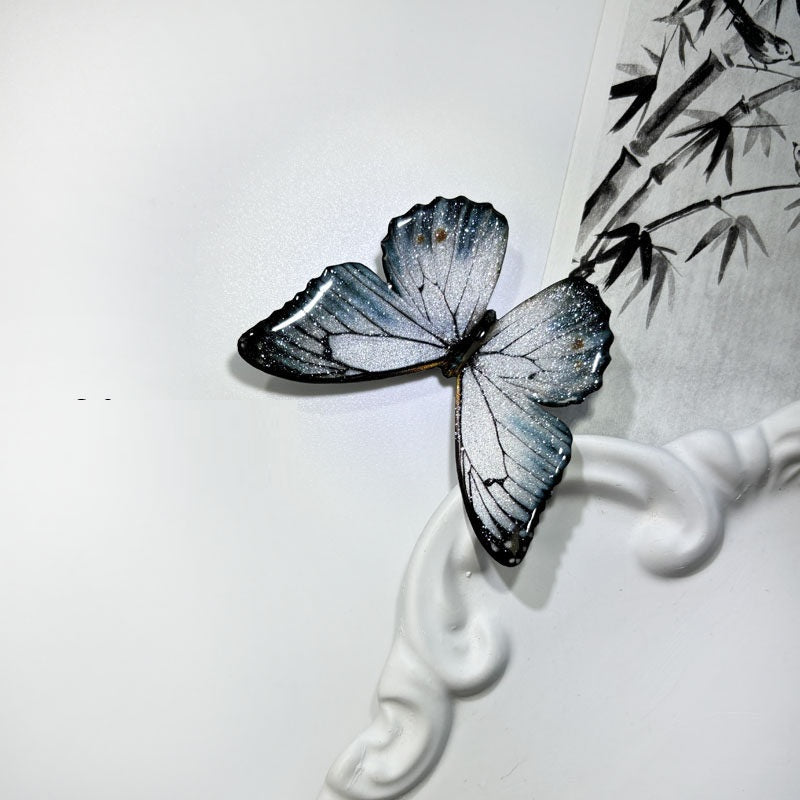Minimalist encre lavage style papillon cheveux clip
