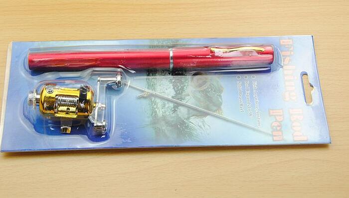 Véritable mini glaçon stylo de pêche canne de pêche canne de pêche avec batterie
