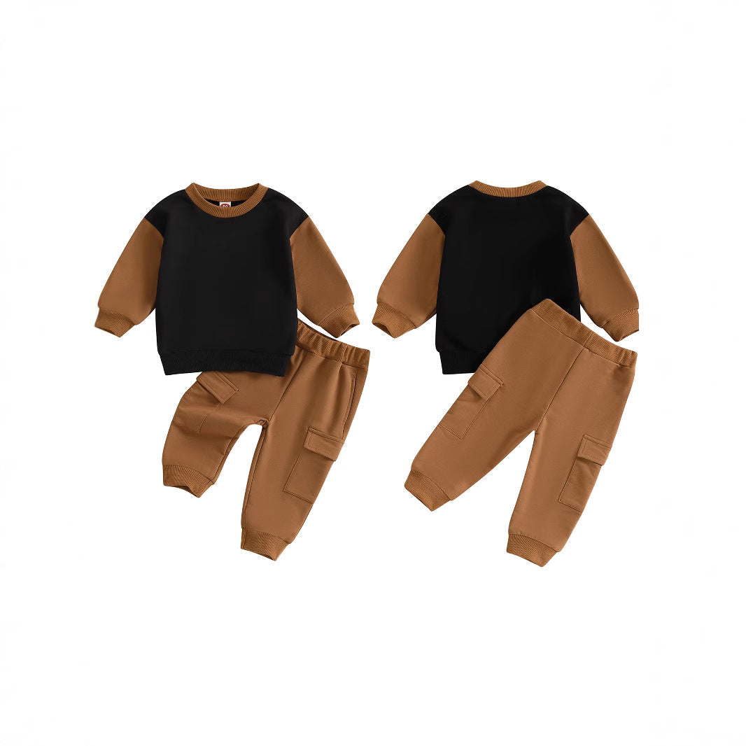 Ensemble de hoodies à manches longues pour garçons Sporty Color-Block