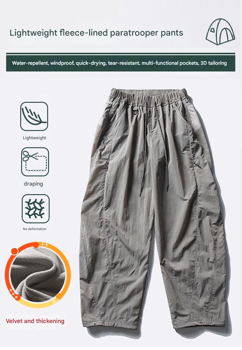 Pantalons de fret à paratroper rapide doublés de polaires
