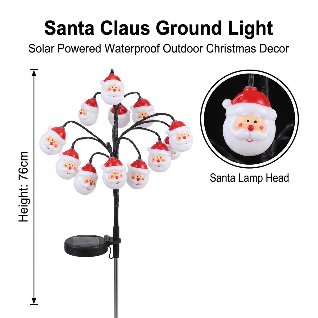 Lumières d'arbre décoratif à énergie solaire de la cour extérieure de Noël