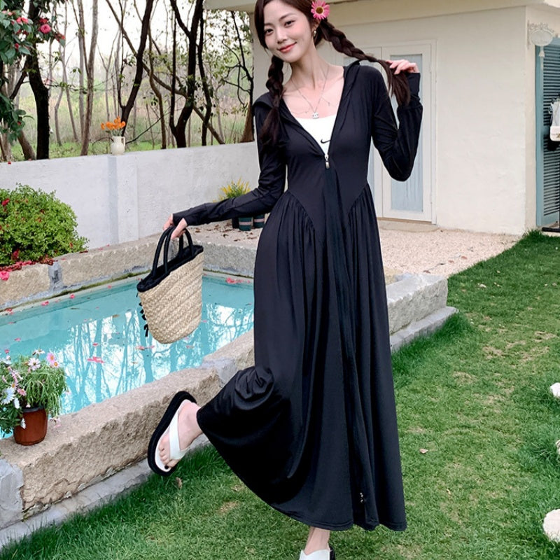 Femmes courtes Vêtements protecteurs du soleil Été Couverture intégrale de style long