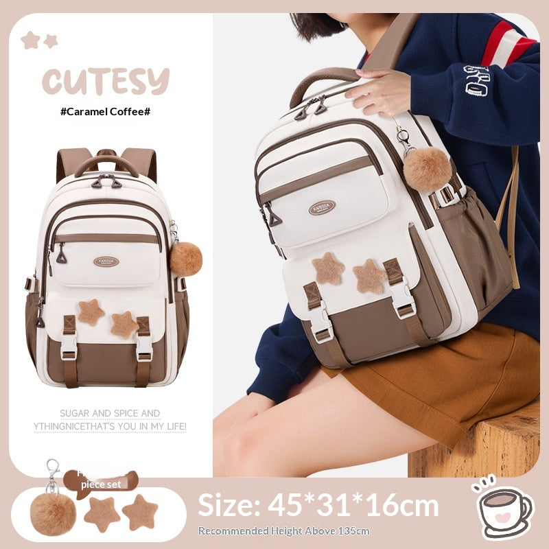 Moyen école et lycée filles sac à dos avec Trolley Sleeve