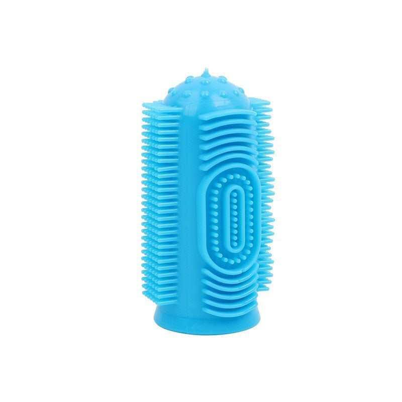 Bouchon de doigt en caoutchouc brosse à dents pour animaux de compagnie à 360 degrés