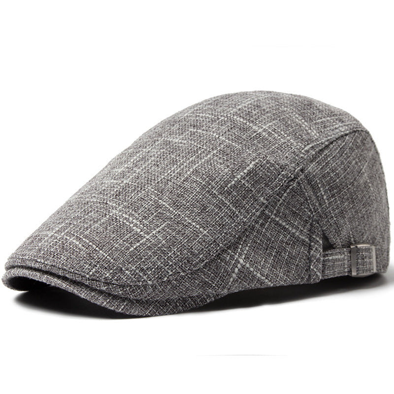Homme respirant Rétro casual coton et lin Beret