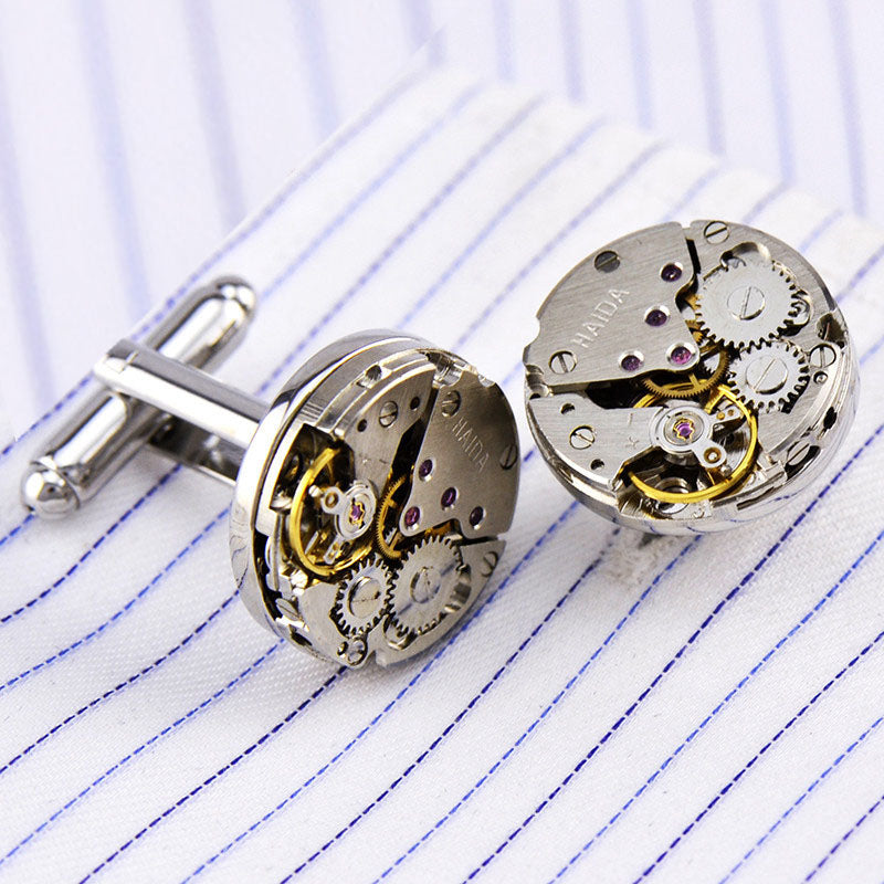 Mouvement mécanique French Shirt Cufflinks