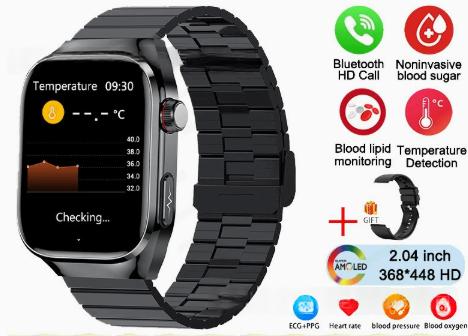 Smart Watch Micro examen physique Uric Acid Blood Glucose Blood Lipid Bluetooth Calli