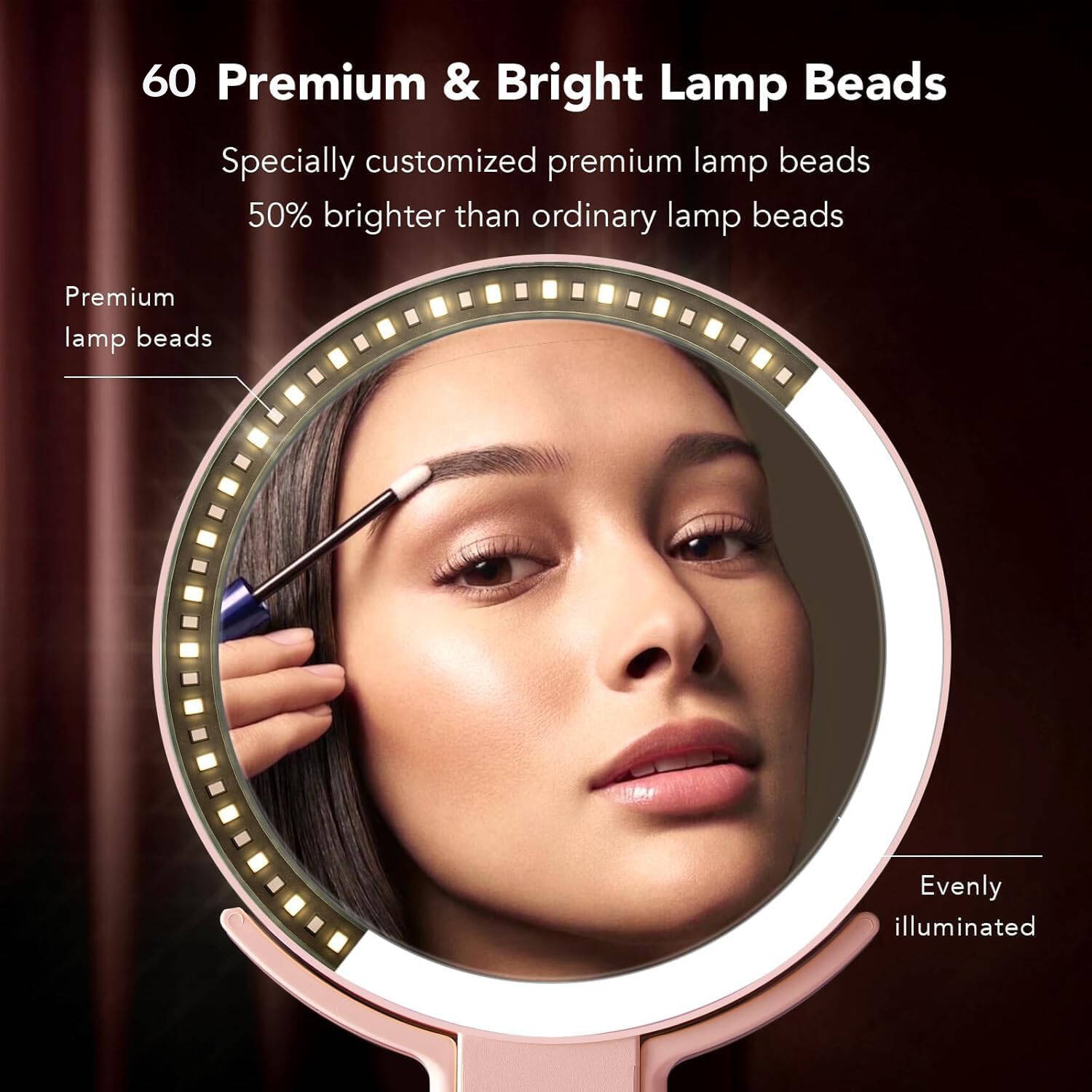 Miroir maquillage avec lumières