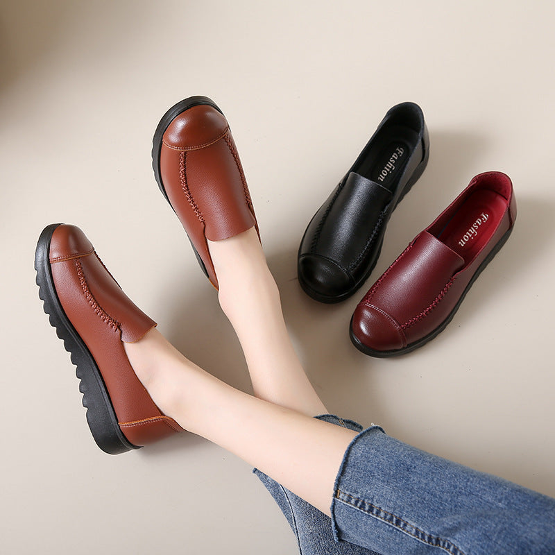 Arrivée d'été Mamans Chaussures Soft-soled et confortable travail cuir