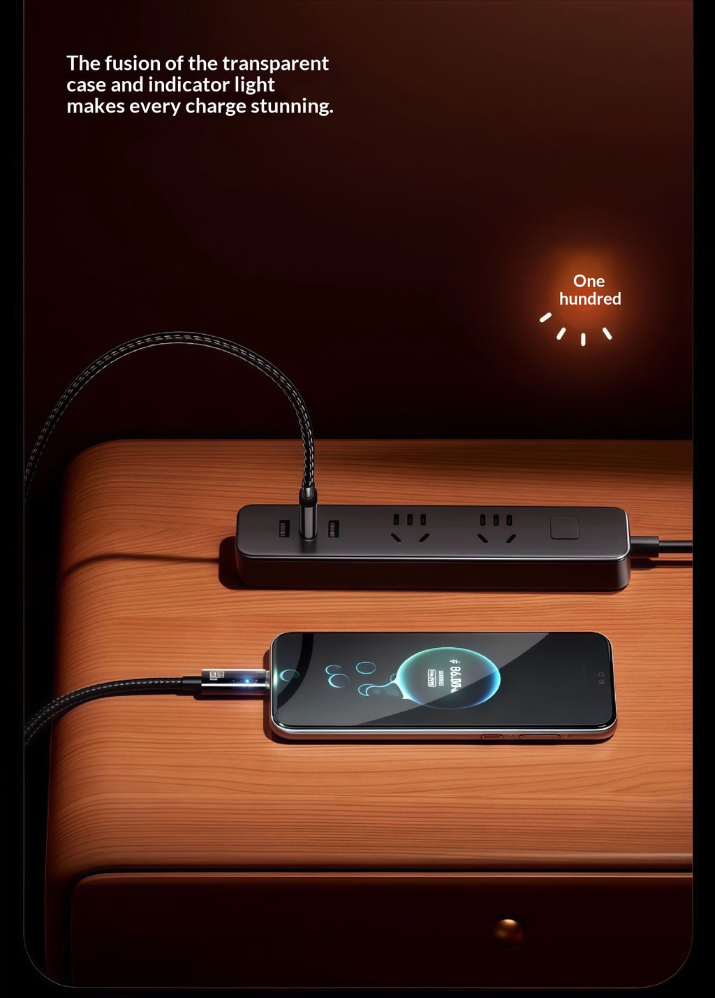 Câble de données de recharge rapide 240W pour les smartphones et l'utilisation de la voiture