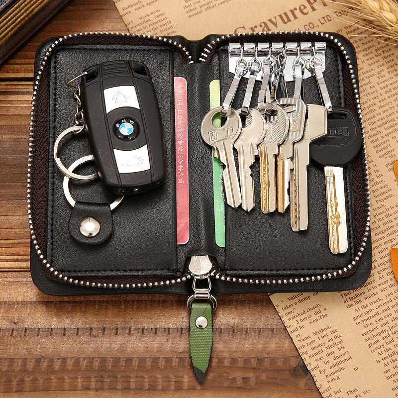 Porte carte multifonctions zippée