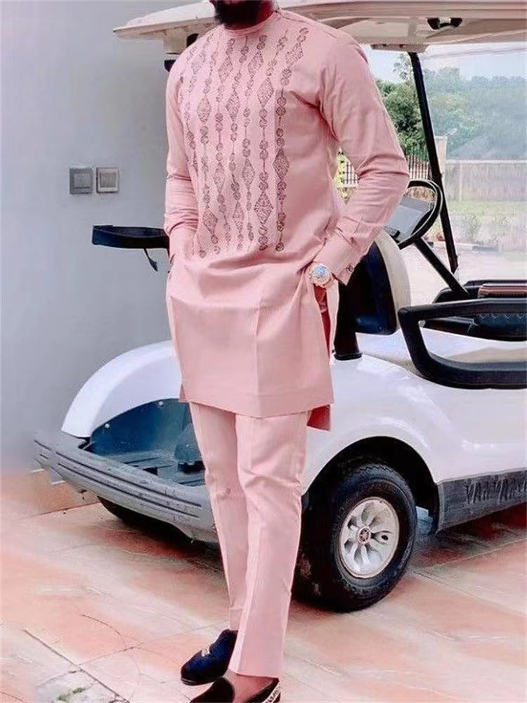 Suit African Ethnic Print Hommes occasionnels
