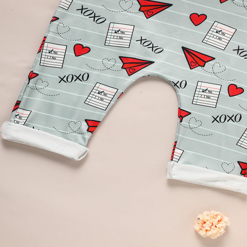 Bébé garçon fille Casual Heart & Paper Plane Imprimer les généraux