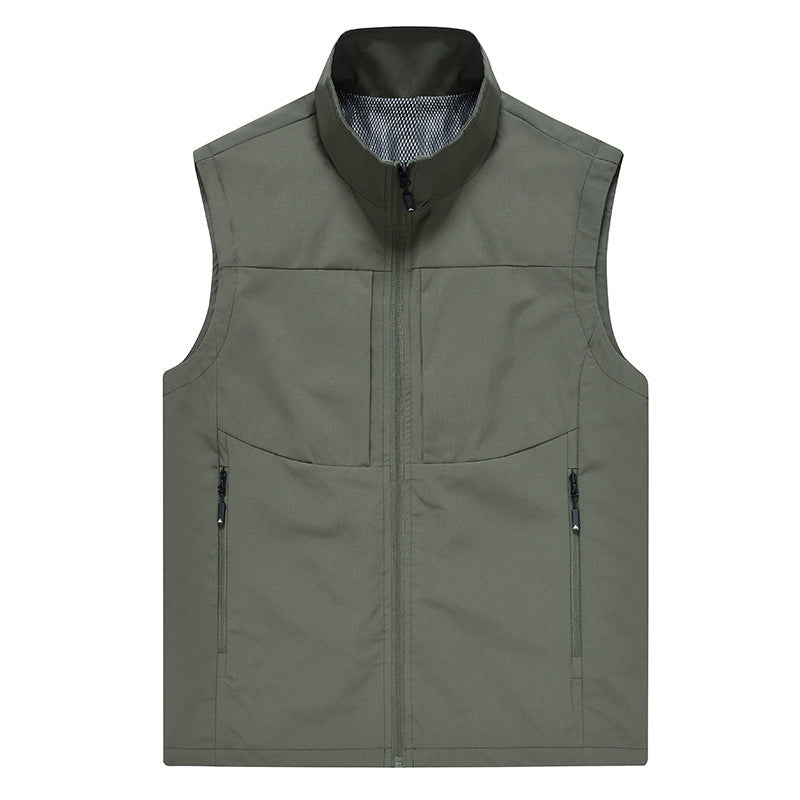 Casual Respirant Photographie de plein air Pêche Sport Cardigan Stand Collar Hommes Veste