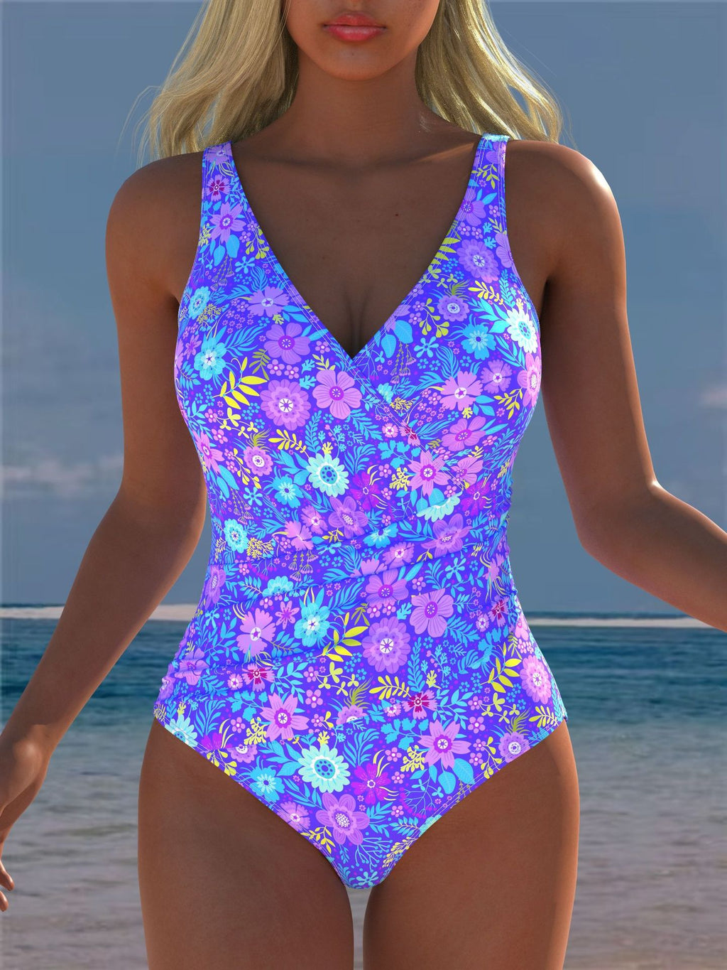 Femmes Une pièce Deep-V Sexy Strap maillot de bain