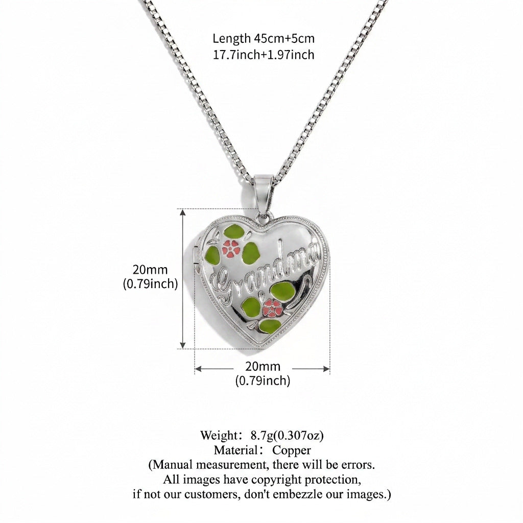 Collier de boîte à photos rétro multi-style
