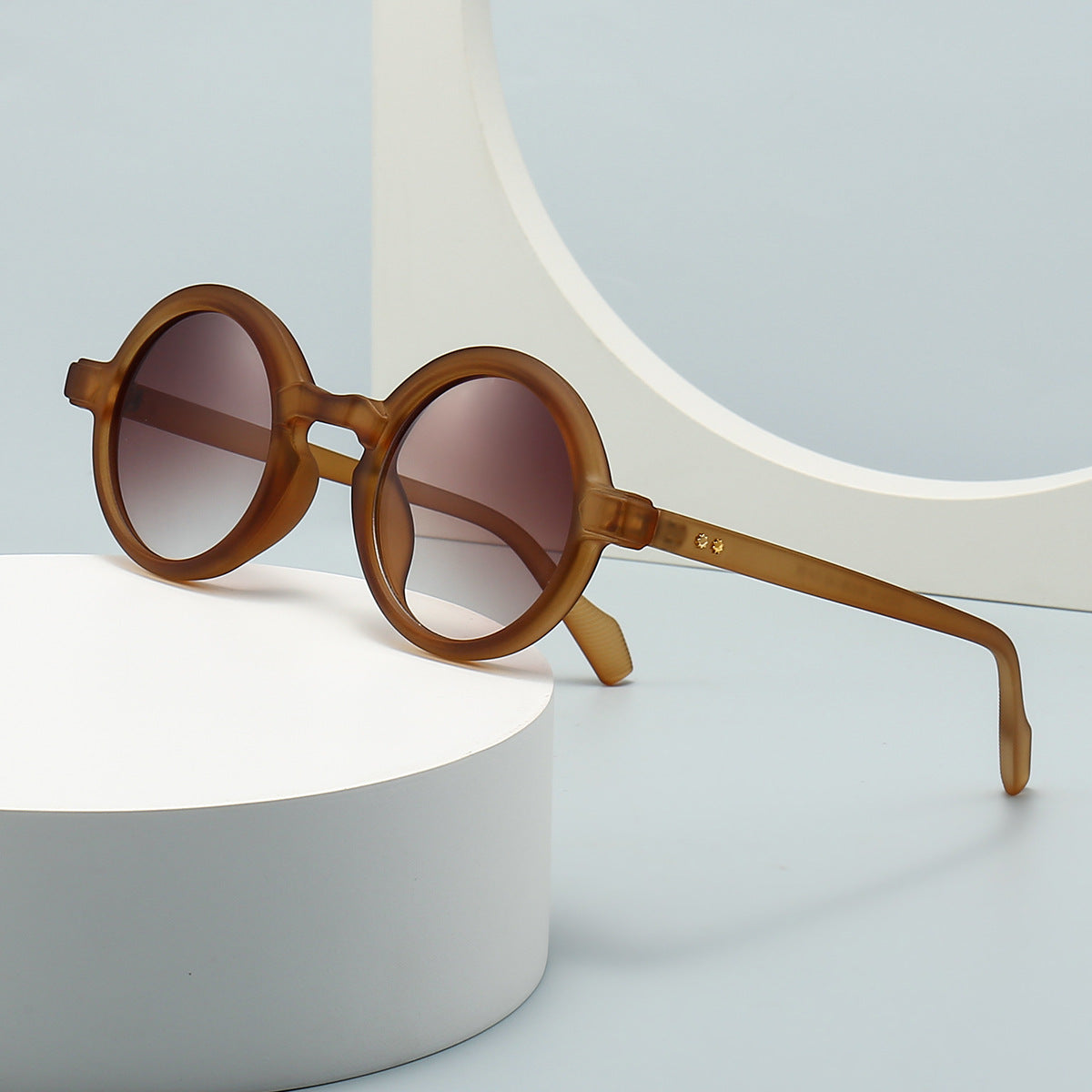 Lunettes de soleil européennes et américaines Retro Artistic Charm Style INS Lunettes de soleil rondes