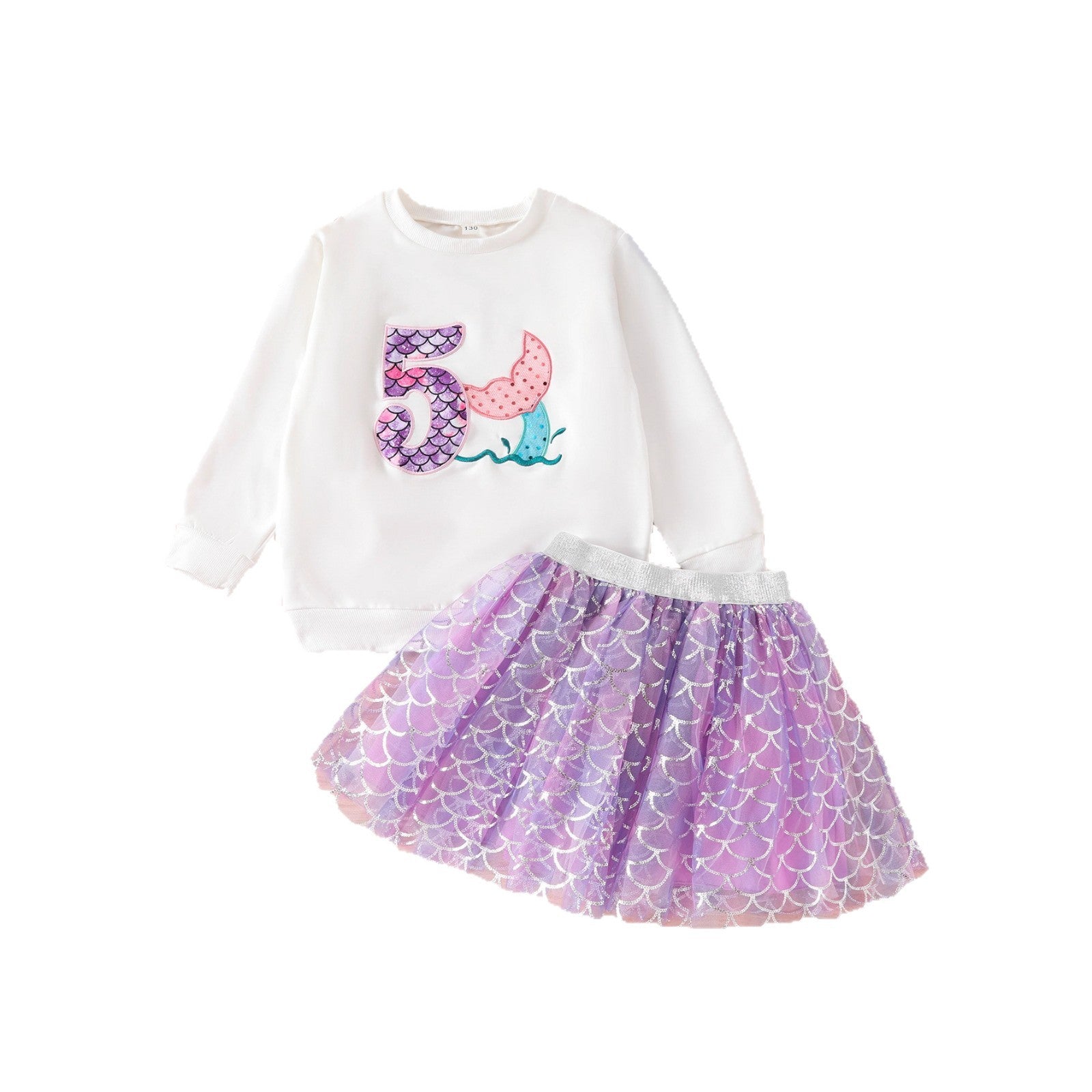 Robe Tutu violet et accessoires pour cheveux à trois pièces