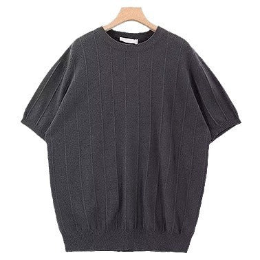 T-shirt tricoté à manches courtes pour hommes