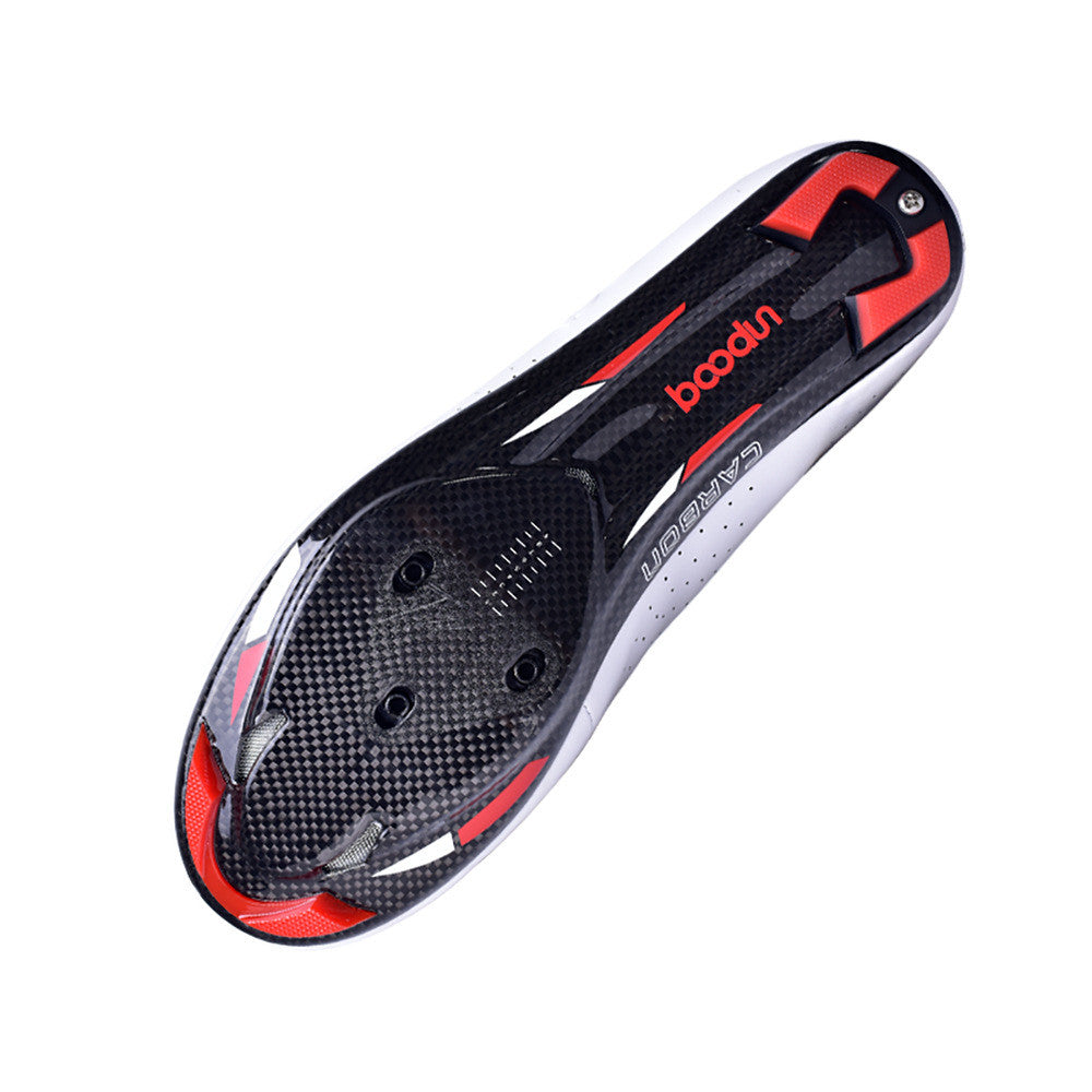 Chaussures de vélo en fibre de carbone en cuir absorbant les chocs