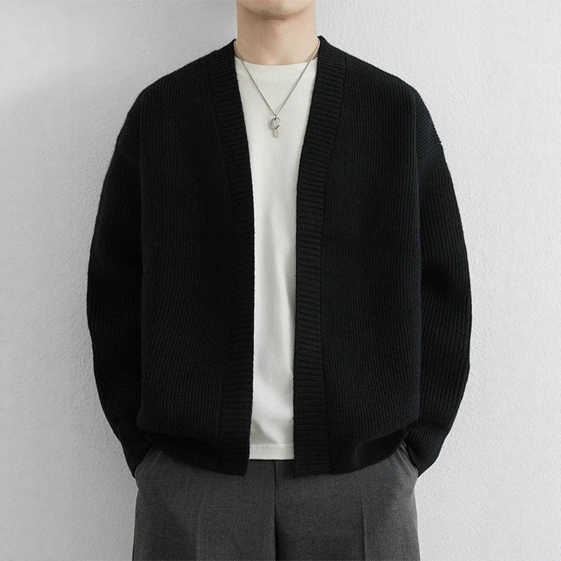 Retro style Loose-fit Casual Chic Versatile Knit Sweater Cardigan
