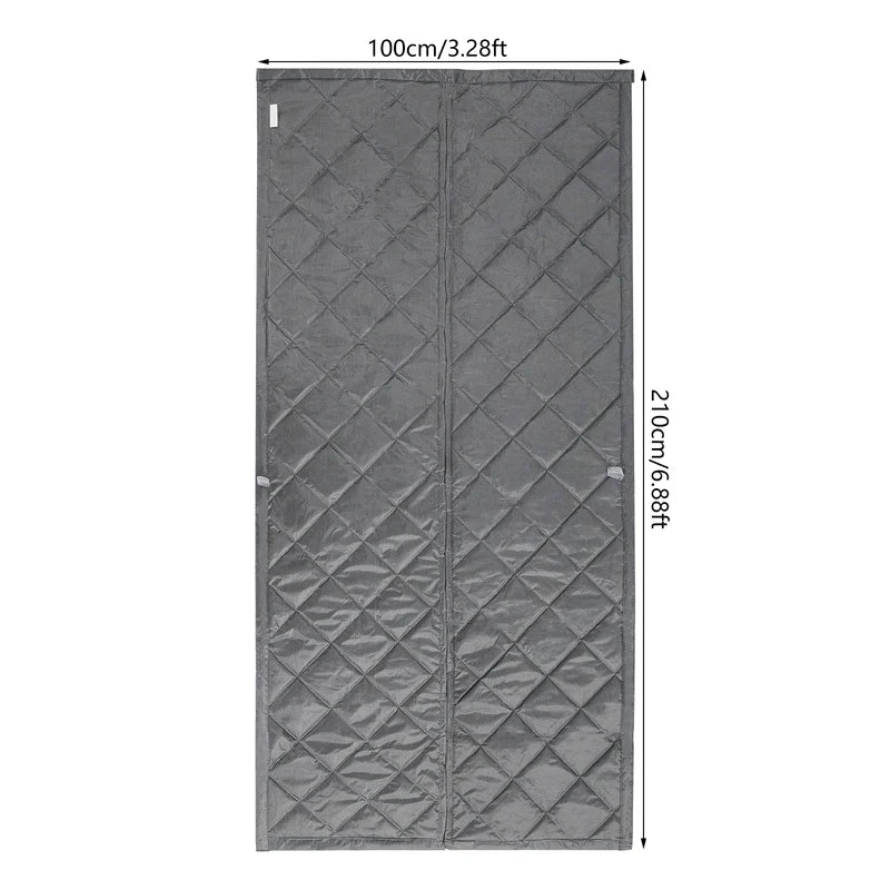 2.1x1m Rideau de porte anti-vent Rideau de porte magnétique isolant thermique Rideau de porte privé Rideau de porte