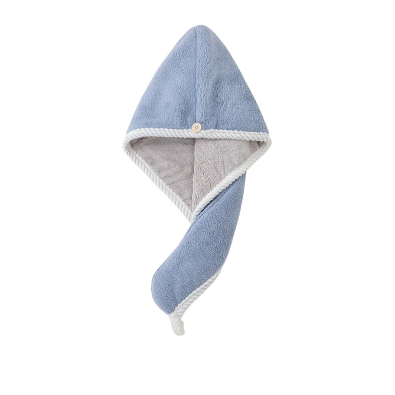 Casquette de séchage des cheveux de Fleece de corail pour femmes