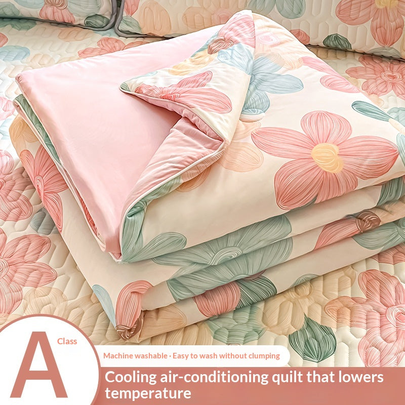 Fresh and Airy Cooling Ice-silk Summer Quilt Climatisation