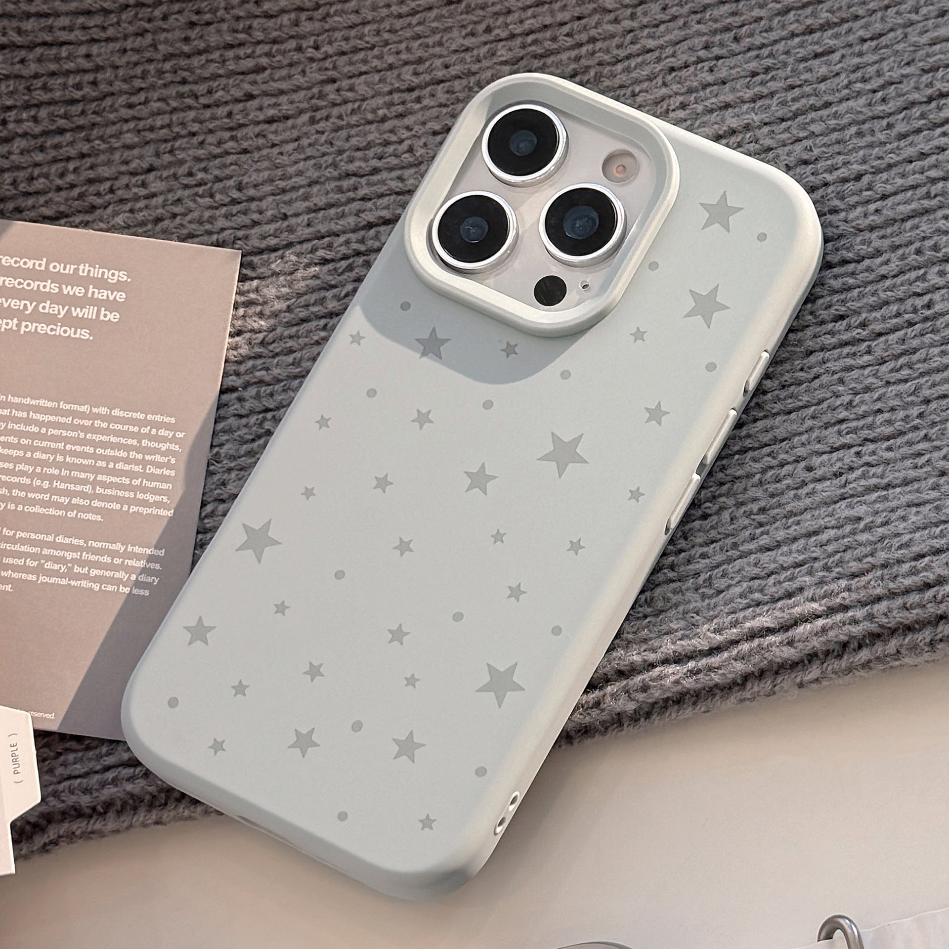 Boîtier de téléphone en silicone Grey Star conçu de façon minimale
