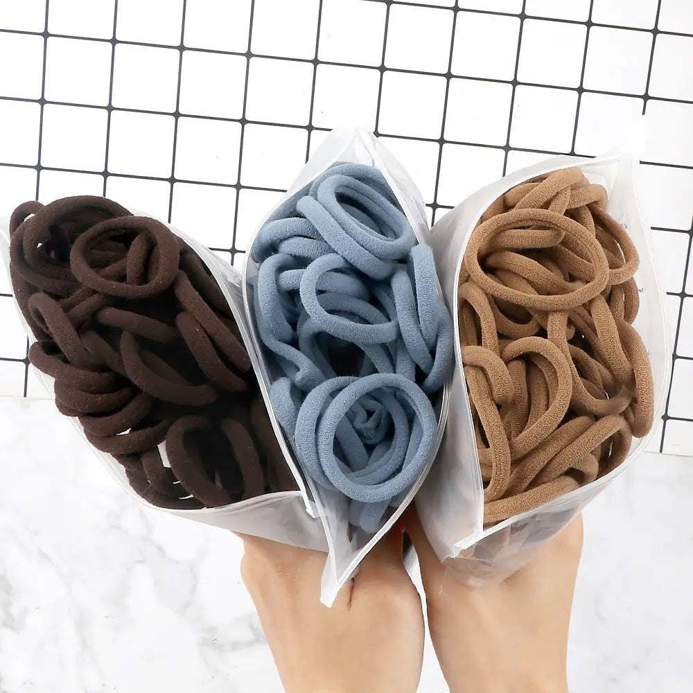 Serviette Anneau Bandes de cheveux 4cm Solid Couleur Élastique Rope de cheveux femelle Hauteur Accessoire de cheveux pour P