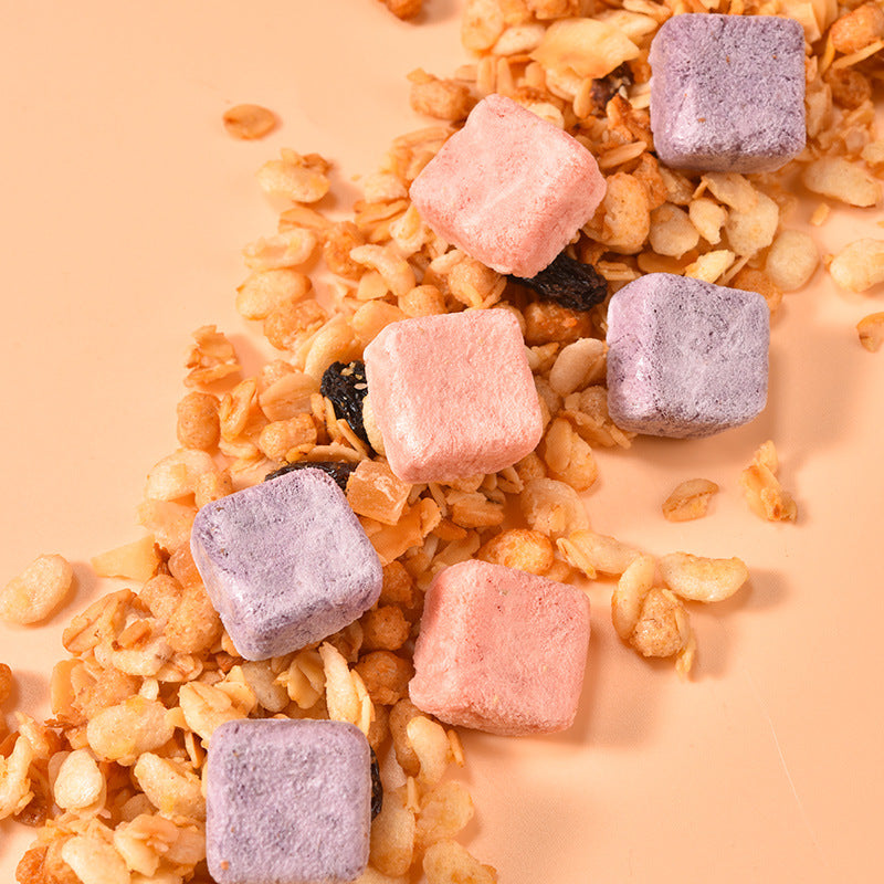 Granules de fruits séchés au gel de lait cru fermenté