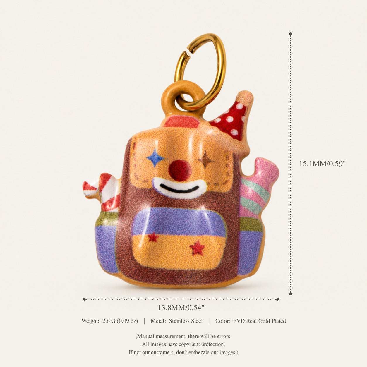 Fournitures scolaires Schoolbag Copper Pen Books Ciseaux Bijoux en cuivre