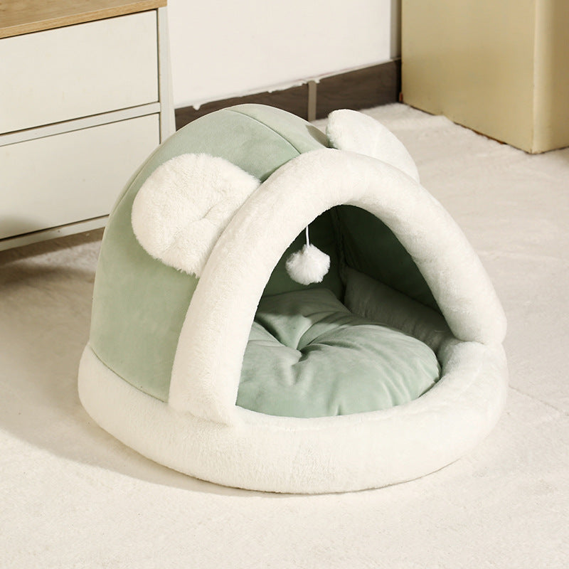 Pet Tent Cave Bed for Cats Petits chiens auto-échauffant Cat Tent Bed Cat Hut confortable Pet Sl