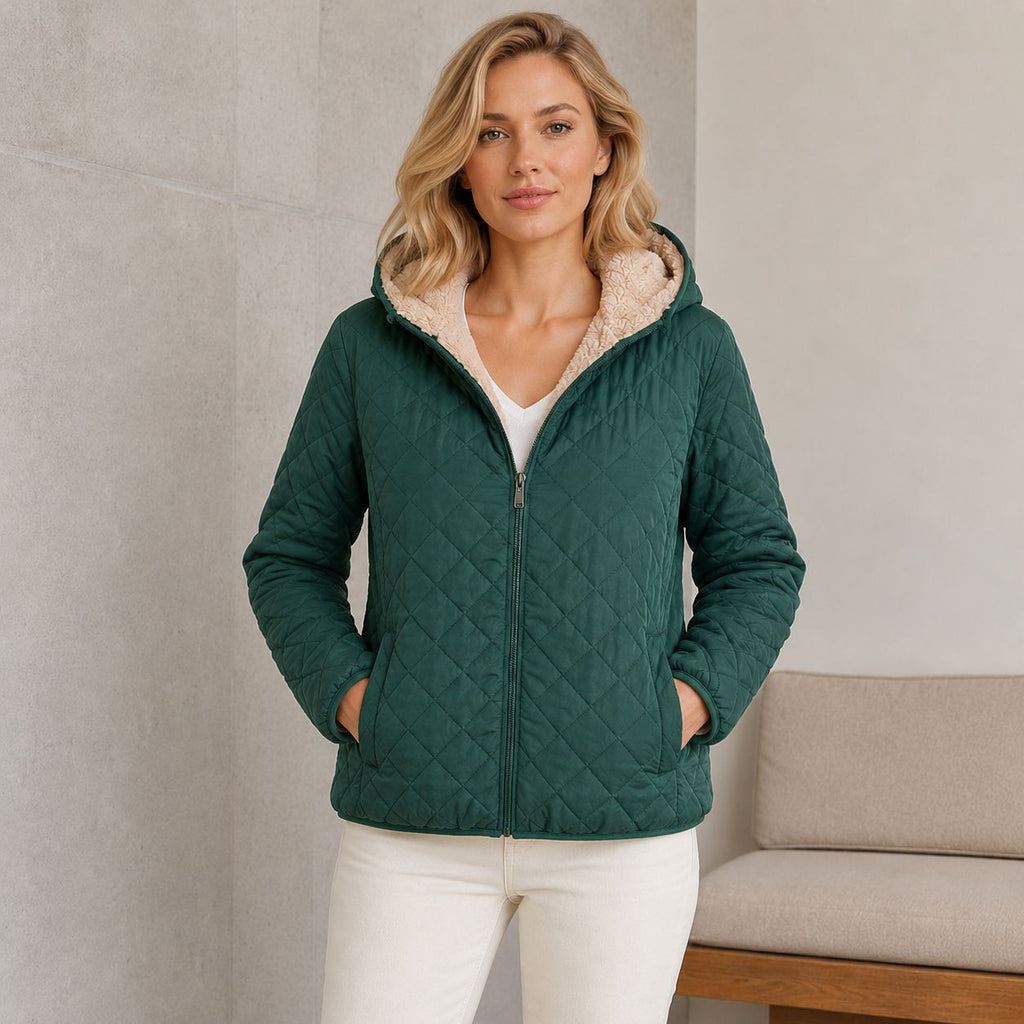 Manteau en coton à capuche courte pour femmes