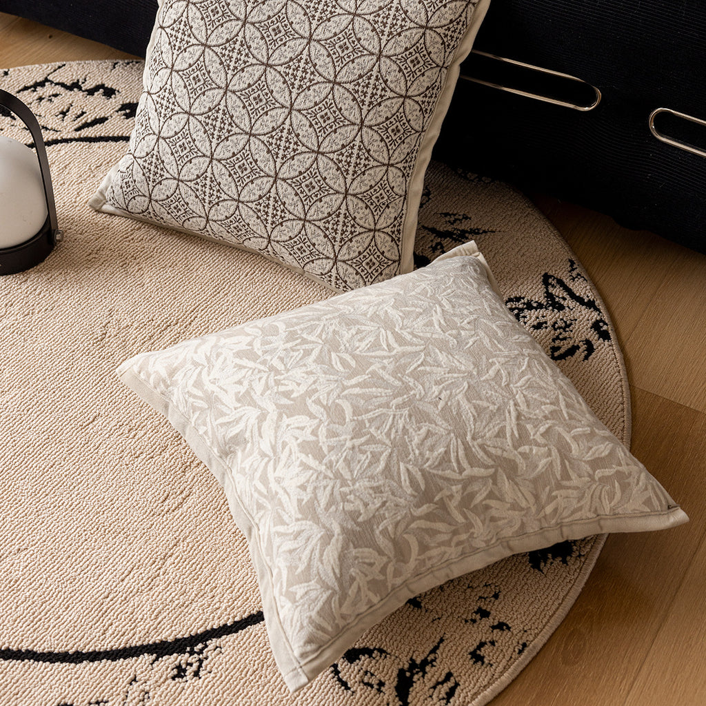 Revêtement de coussin de canapé sophisticé retro à style crémeux