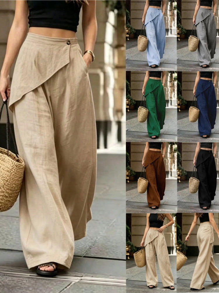 Pantalons à jambes larges pour femmes avec un design non conventionnel et niche