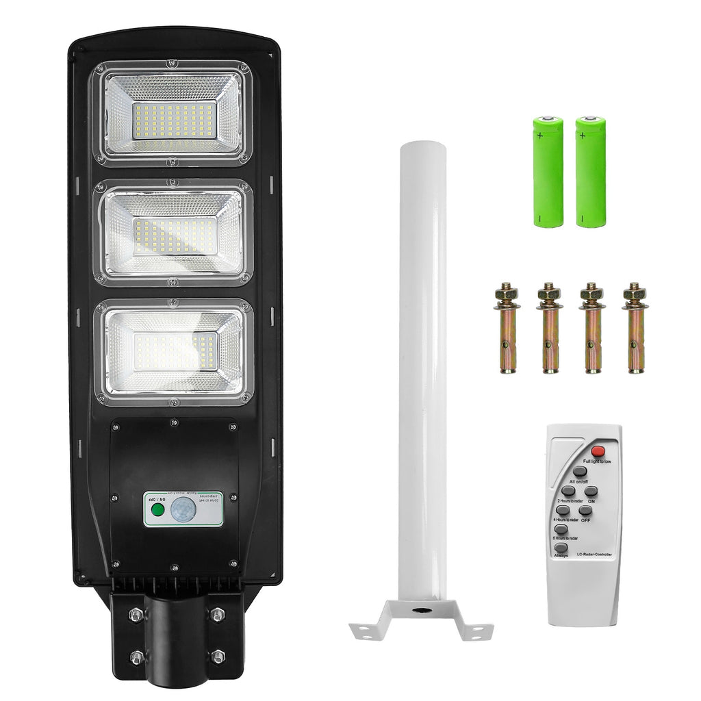 Solar Street Path Light Outdoor 180LEDs Capteur Télécommande Lampes sans fil IP65 Waterpro