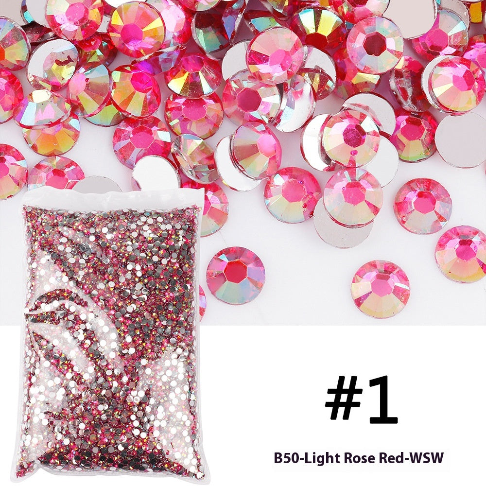 Resin Flat Magic Color Nail Strass-sticking Ornement fait à la main