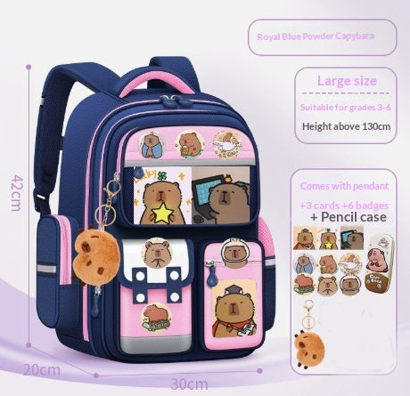 Sac à dos Capybara pour les élèves de l'école primaire Sac à dos de l'école légère