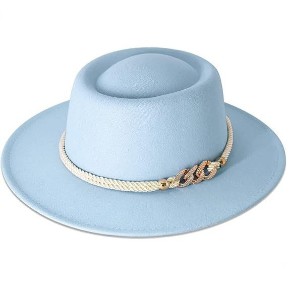Chapeau haut vintage pour hommes et femmes en laine douce avec un dôme rond