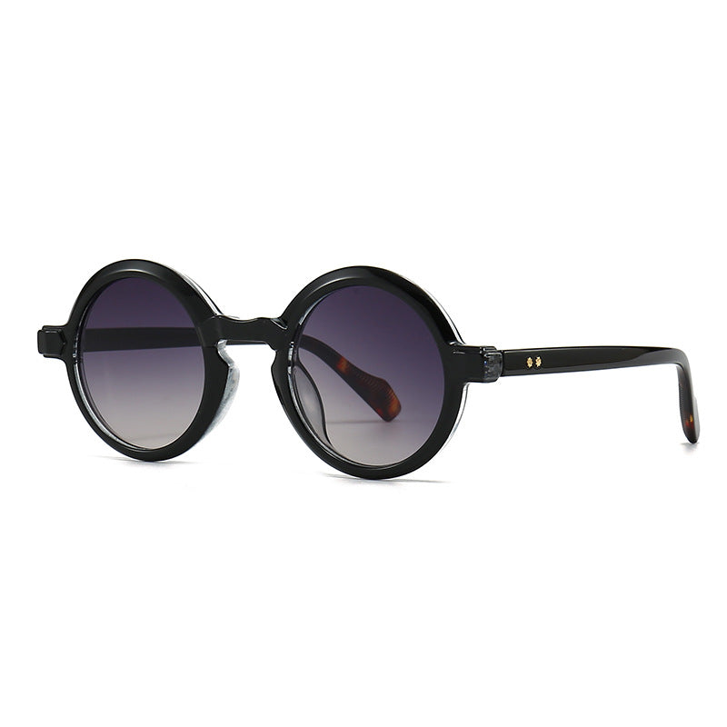 Lunettes de soleil européennes et américaines Retro Artistic Charm Style INS Lunettes de soleil rondes