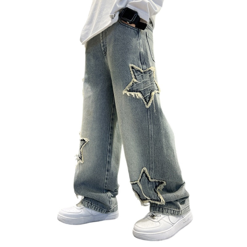 Jeans Pentagramme à grande échelle pour grands enfants