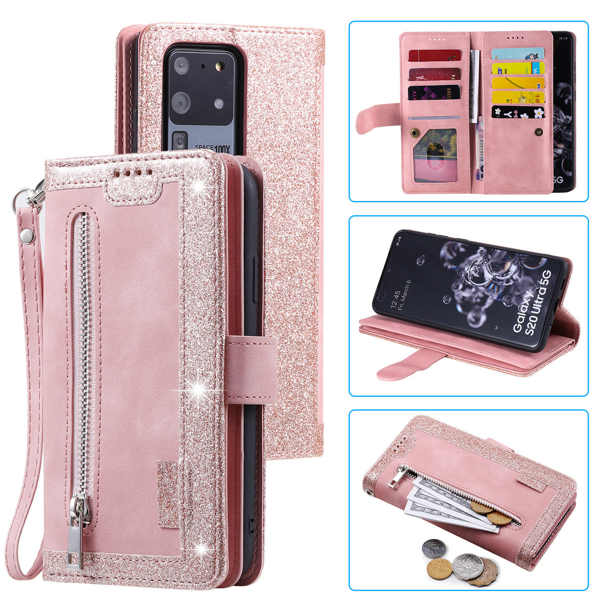 Téléphone portable Zipper Neuf carte en cuir Case