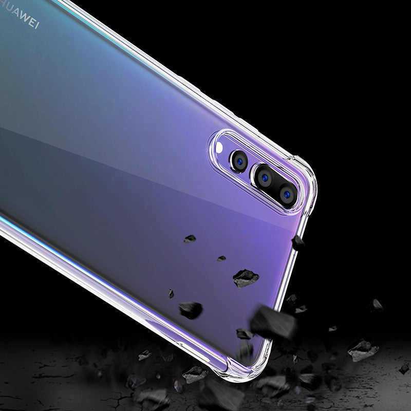 Cas de téléphone mobile anti-chute Transparent Shell Silicone Manche