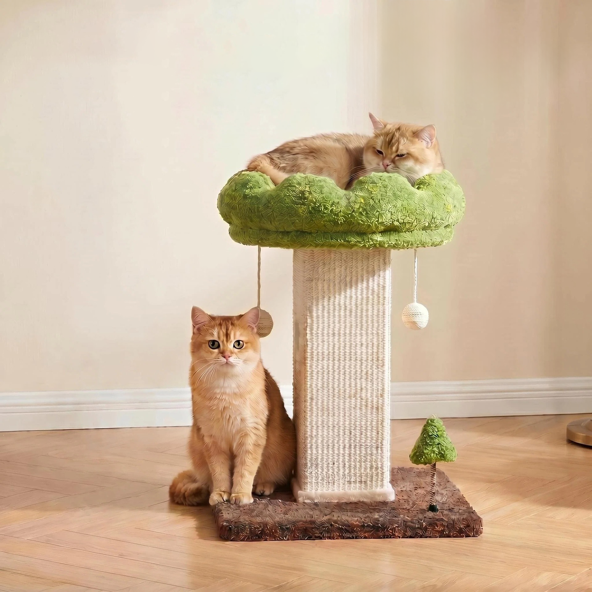 Flower Cat Scratching Post pour chat intérieur Scratcher avec perche confortable et amovible Pe
