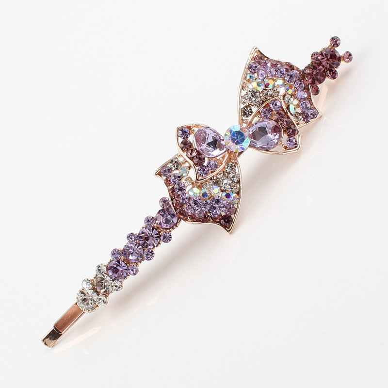 Strass Hair Accessories Hairpin Side Clip Female Word Clip